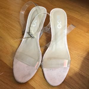 SOLD Ego clear wedge heels